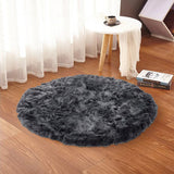 Non-Shedding Round Shaggy Rug Charcoal