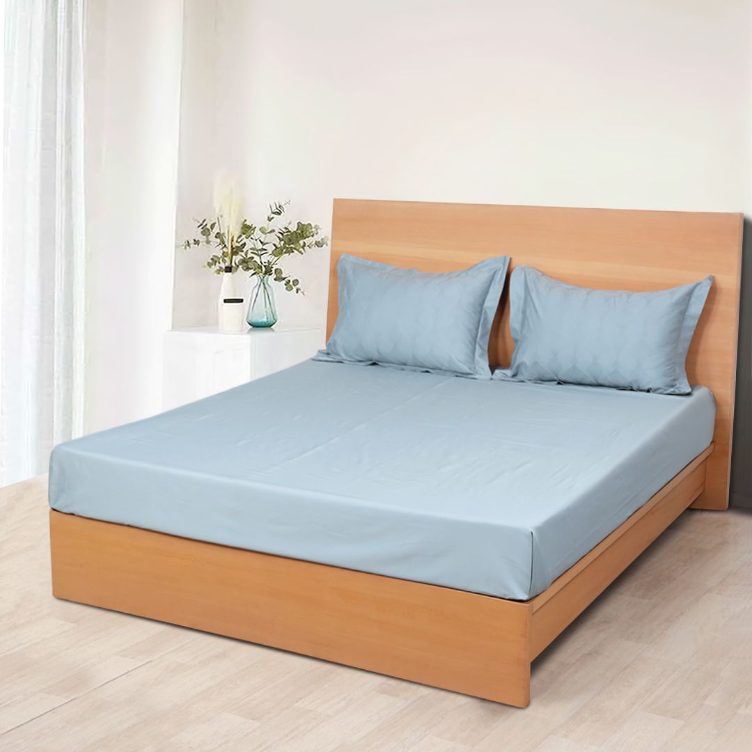 4-Pcs Fancy Macchiato Aqua Bedding Set