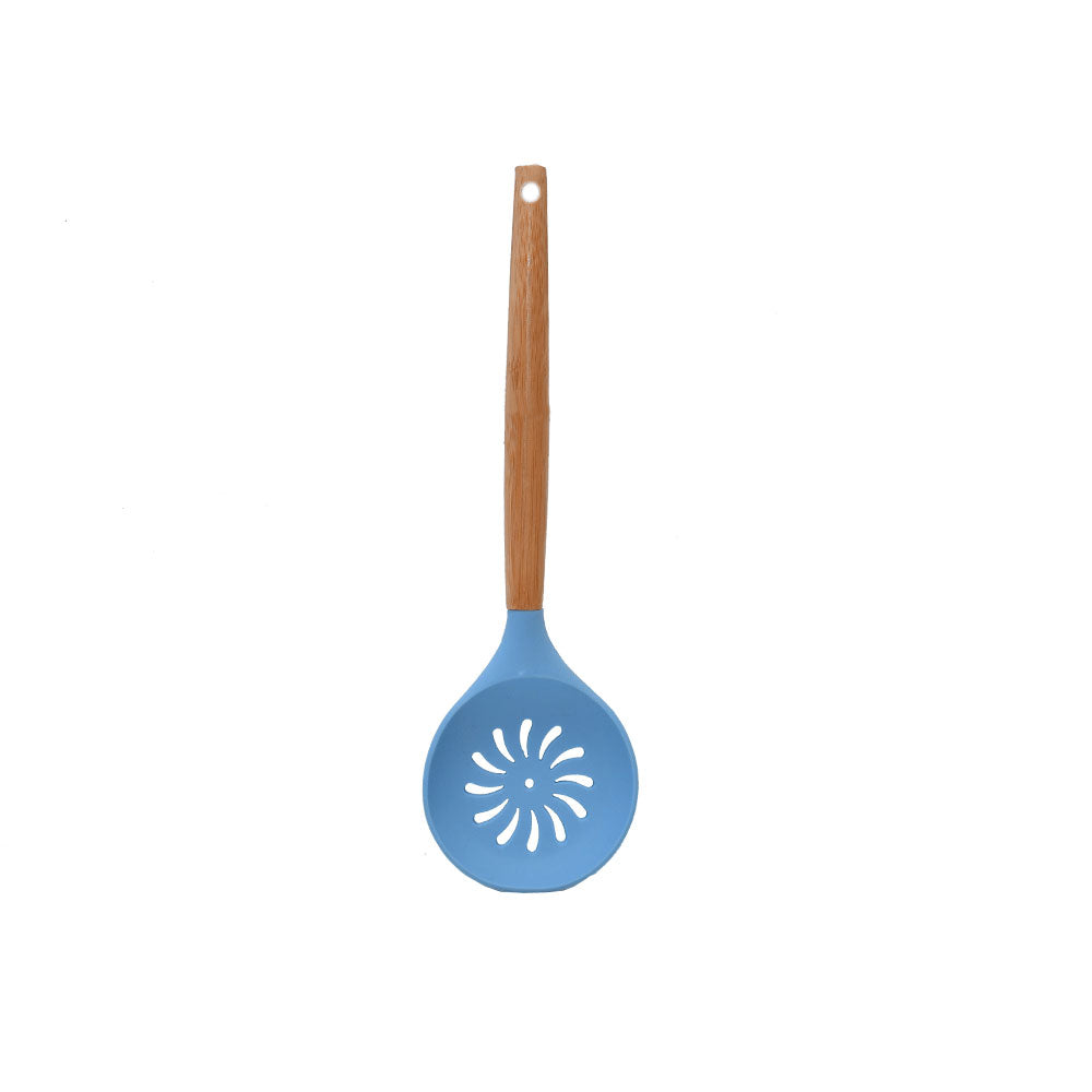 Bamboo Wood Silicone Skimmer Spoon (4186343735405)