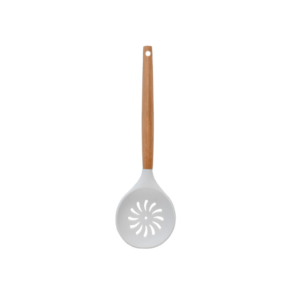 Bamboo Wood Silicone Skimmer Spoon (4186343735405)