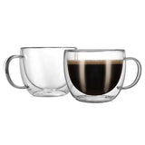 Bistro Classic Round Bottom Double Wall Glass Coffee Mug