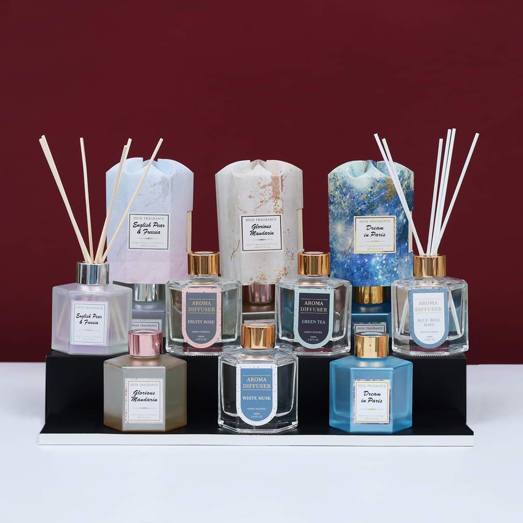 Aesthetic Pastel Aroma Reed Diffuser With Sticks - 100 ml
