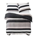 Microfiber Duvet Cover with Pillow Cases Stripe Design