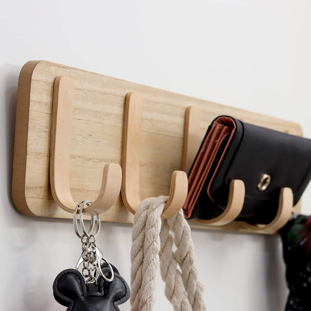 Plywood Base Vintage Style Purse Hook