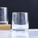 Ions Plated Gold Rim Cocktail Glass Set- 6 Pcs