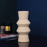 Matte Ivory Lilac Design Centerpiece Ceramic Vase