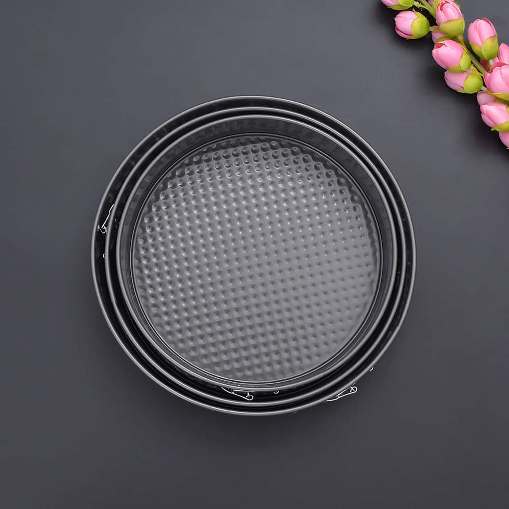 3-Pcs Classic White Round Shape Non- stick Cake Tin/ Baking Tin