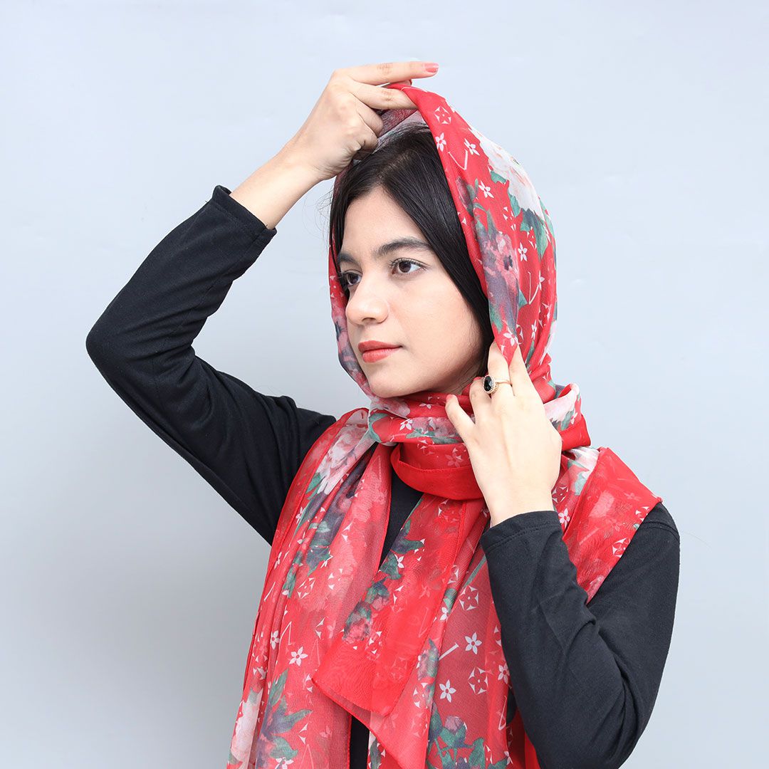 Silk Fancy Check Women Scarves