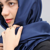 Silk Fabric Plain long Scarves