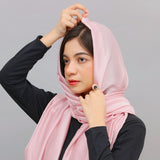 Silk Fabric Plain long Scarves