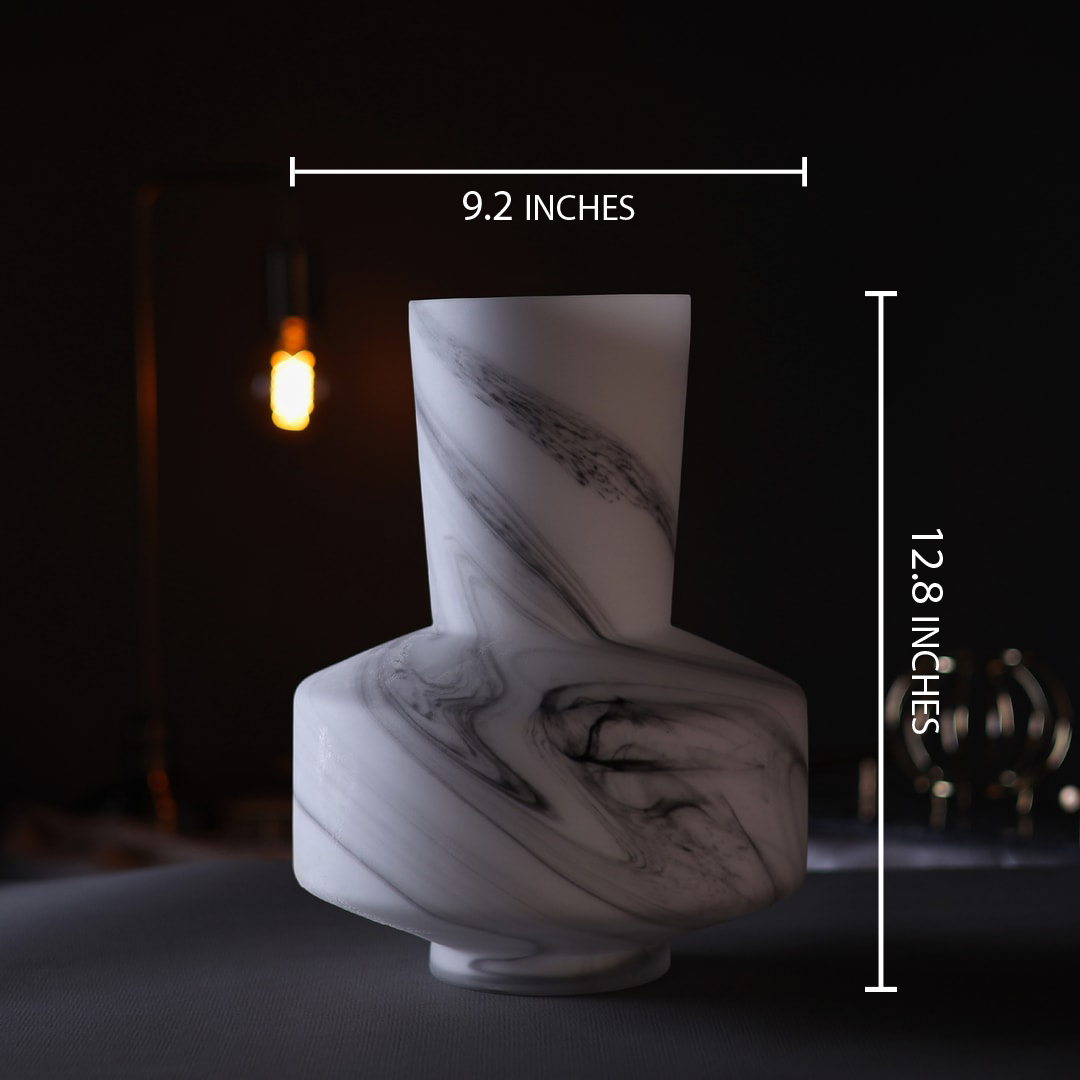 Nordic Style Genuine Marble Base Vase