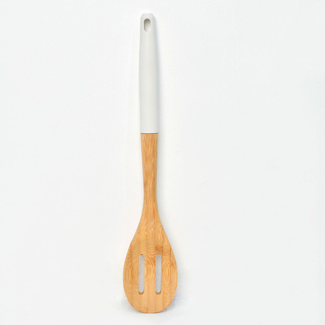 Bamboo Wood Slotted Serving Spoon