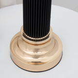Candle Stand Black & Gold Cylindrical