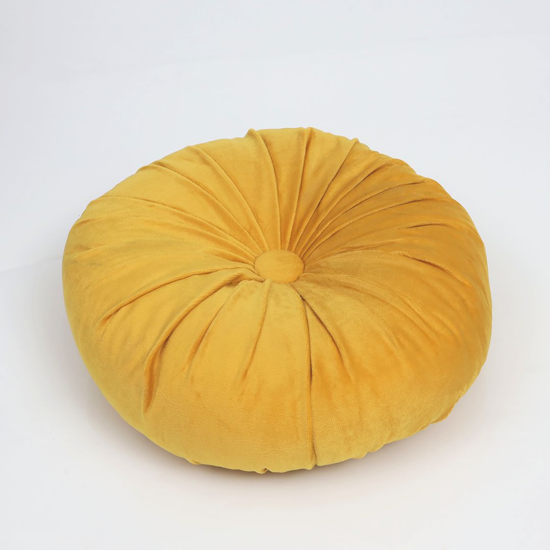 Round Pumpkin Style Plush Cushion