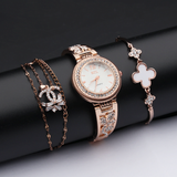 Idyllic Rose Gold Accented Bridal Watch Gift Set
