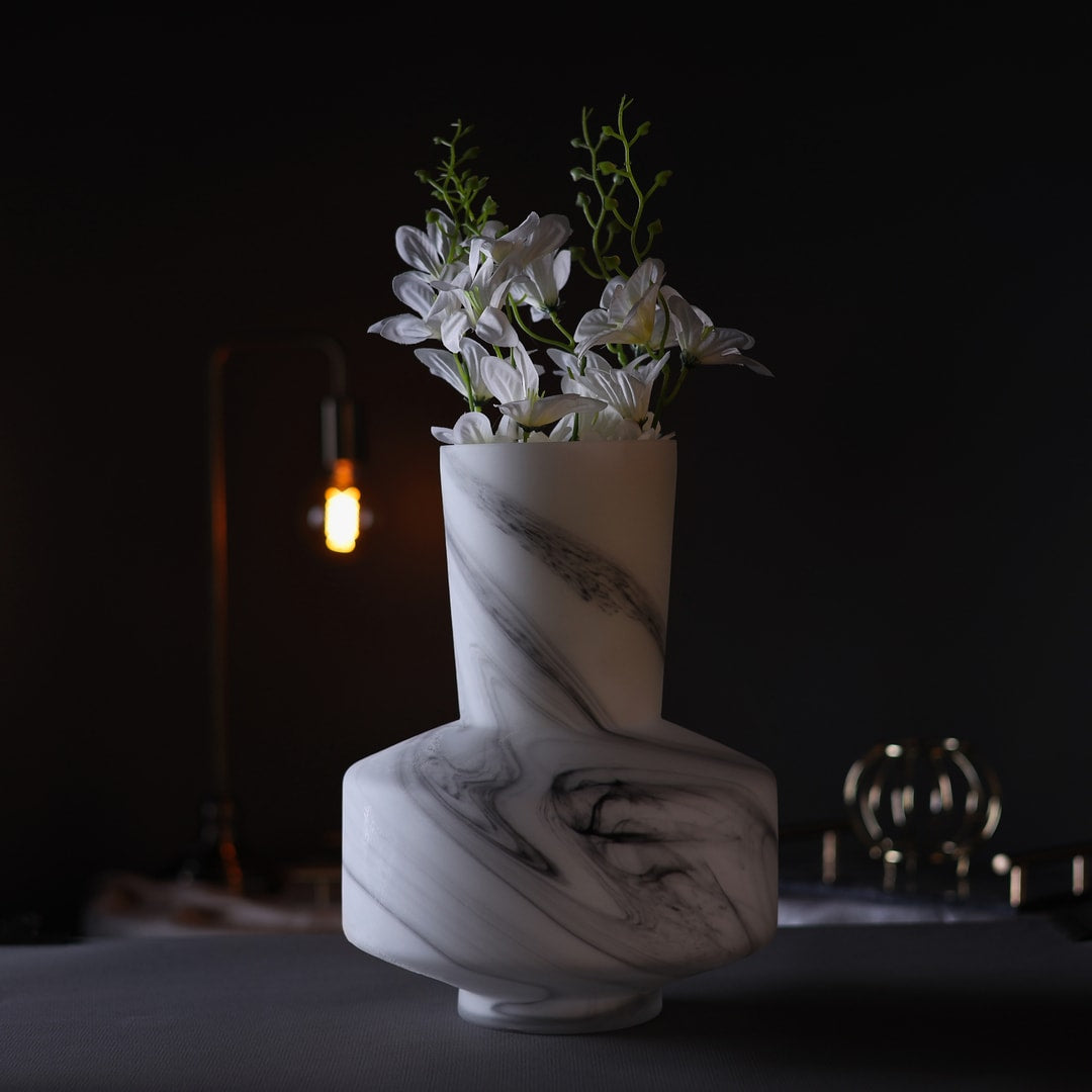 Nordic Style Genuine Marble Base Vase