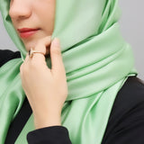 Silk Fabric Plain long Scarves