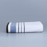 Super Soft Rainbow Stripes Bath Towels - Navy Blue Stripes