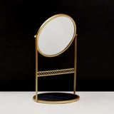 Luxury Ultra-Modern Jewelry Stand & Round Mirror