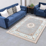 Floral Art Style King Size (7.6 X 5.25 Feet) Thick & Cozy Floor Rug