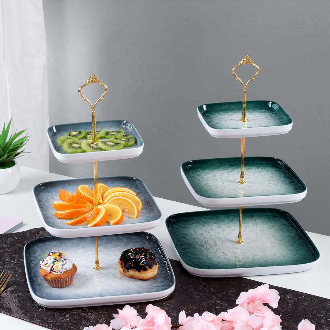 3 Tier European Style Ceramic Tray