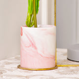 Marble Pattern Flower Pot with Photo Frame