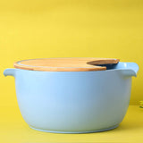 Tessie & Jessie Silicon Container with Bamboo Wood Cutting Board