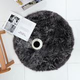 Non-Shedding Round Shaggy Rug Charcoal