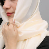 Silk Fabric Plain long Scarves