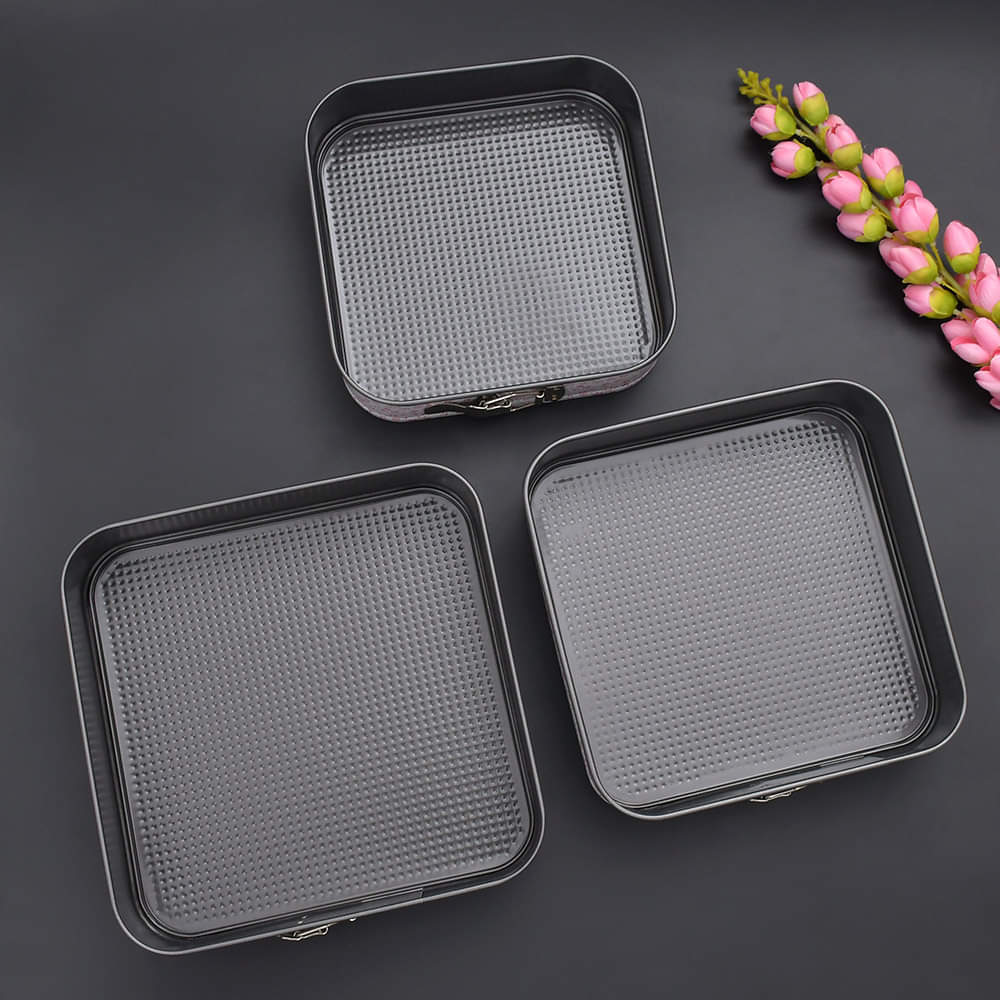 3-Pcs square shape cake mould/non-stick cake baking set