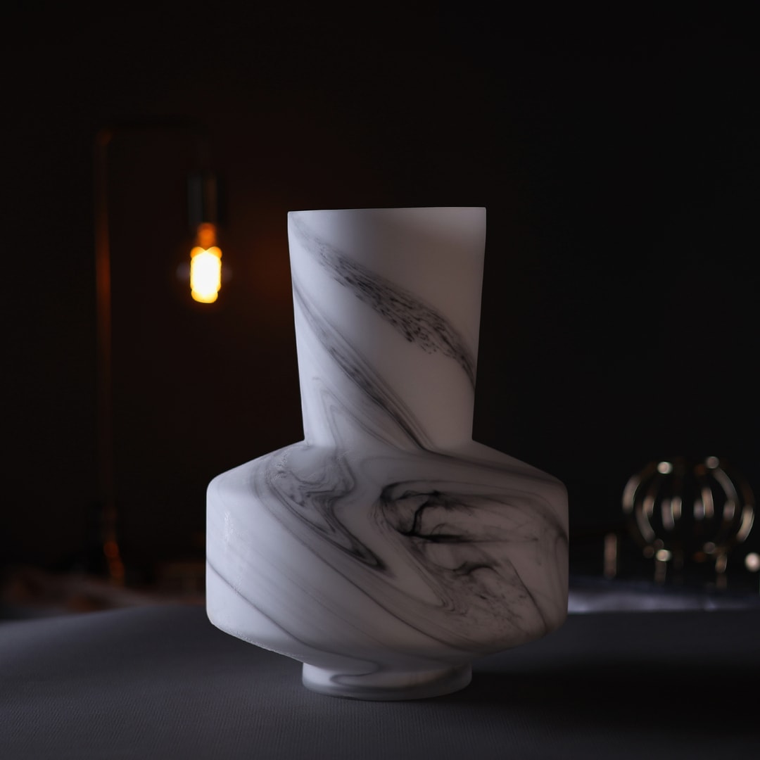 Nordic Style Genuine Marble Base Vase