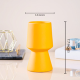 Matte Mustard Elegant Design Centerpiece Ceramic Vase