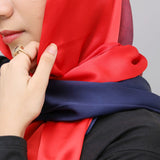 Silk Fabric Plain long Scarves