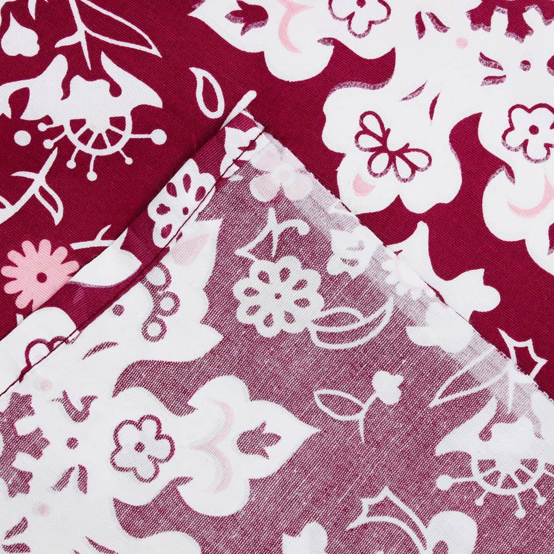 Garnet Floral 3-Pcs Pure Cotton Bedsheet Set