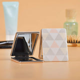 Geometric Design Folding Portable Pocket Mirror