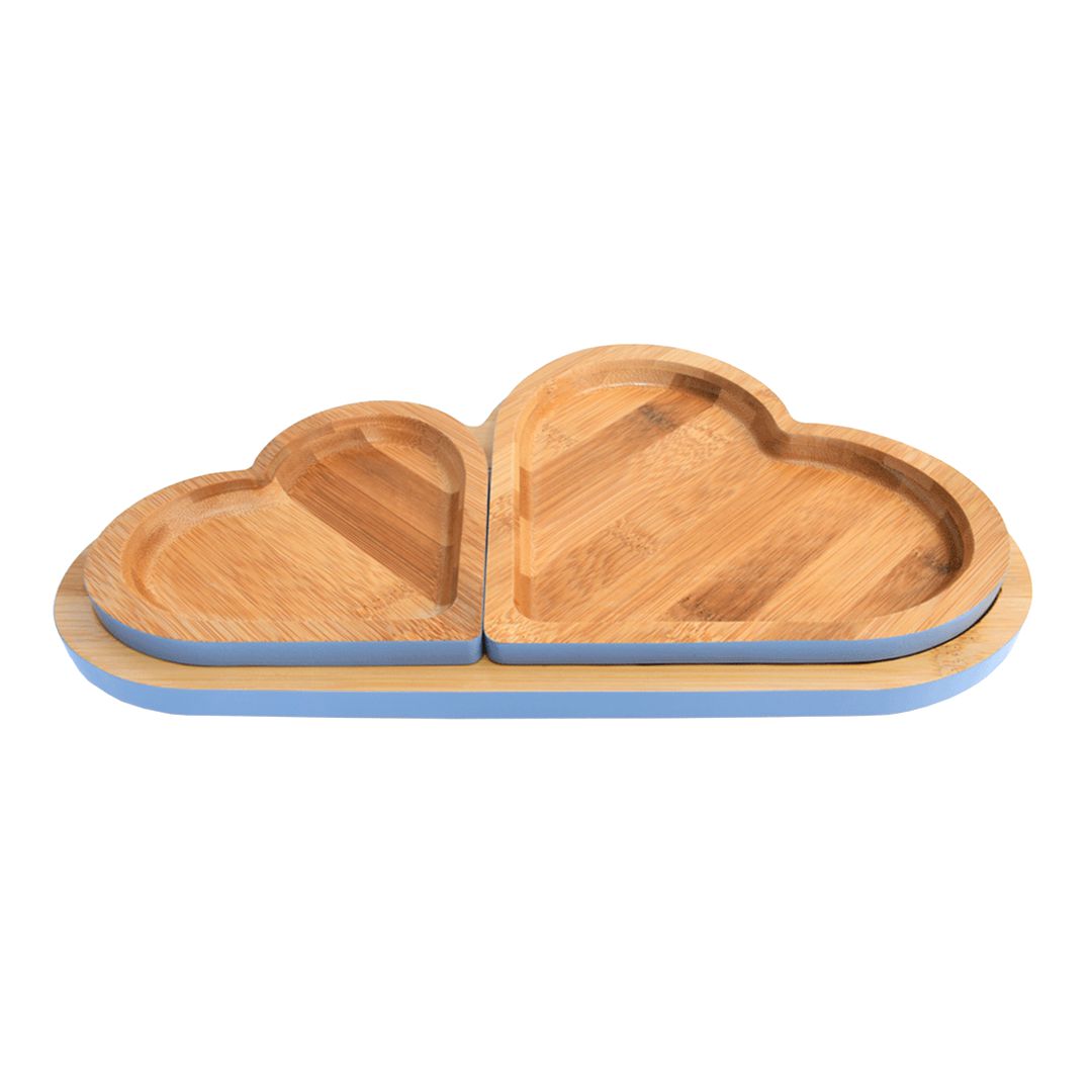 Heart Shape Bamboo Snack Plate Pack