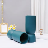 Matte Teal Elegant Design Centerpiece  Ceramic Vase