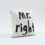 Prime Throw Cushion Cover- Mr. Right