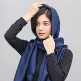 Silk Fabric Plain long Scarves