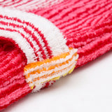 Luxury Bathrobe Pink With Yellow Strip