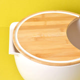 Tessie & Jessie Silicon Container with Bamboo Wood Cutting Board