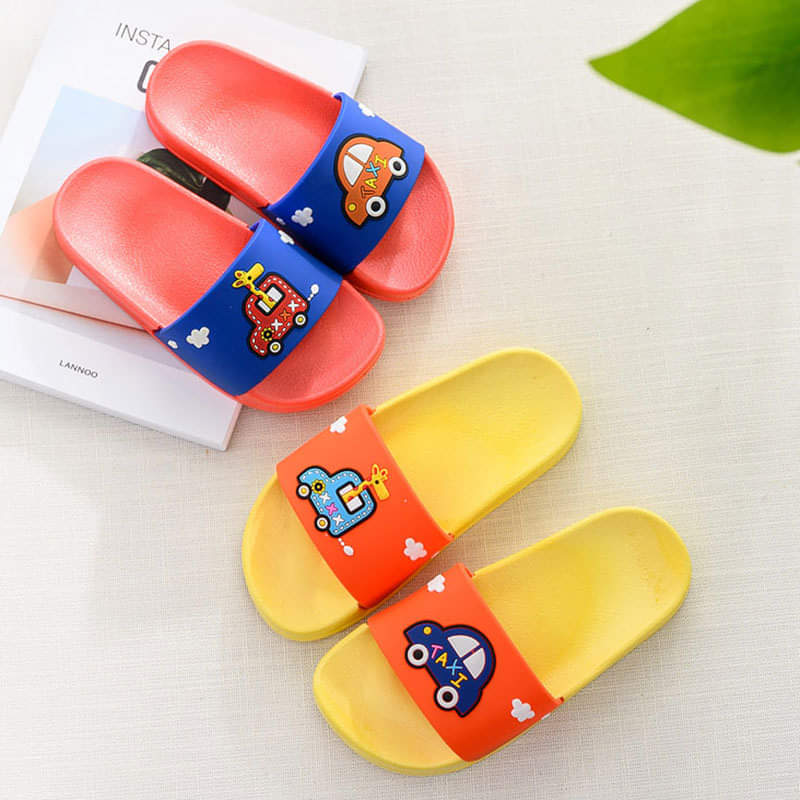 Taxi Design Kids Slippers