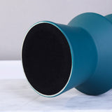 Matte Teal Lilac Design Centerpiece Ceramic Vase