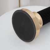 Candle Stand Black & Gold Cylindrical