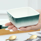4-Pcs Square Ceramic Grid Snack Serving Tray