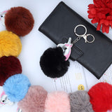 Fabled Horse Character Fluffy Ball hanging Keychain (Any Random Color)