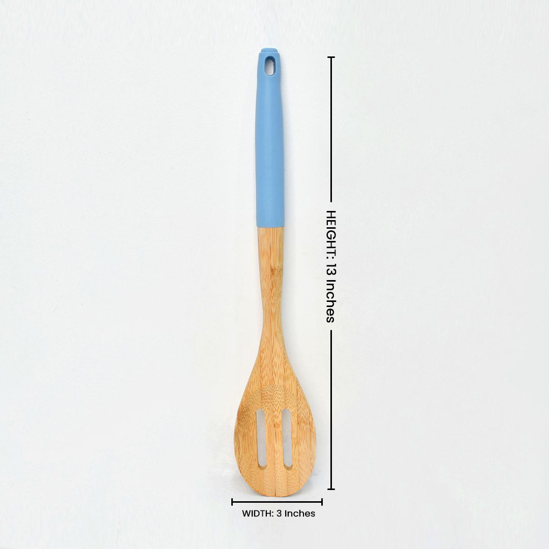 Bamboo Wood Slotted Serving Spoon