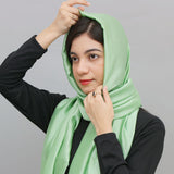 Silk Fabric Plain long Scarves