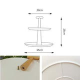Bamboo Wooden 2 Tier Display Stand (4464893722733)