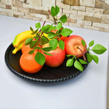 Black Floral  Rice Plate - Melamine (4186354024557)